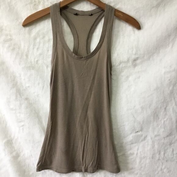 Brown Racer Back Tank Top - Picture 2 of 9